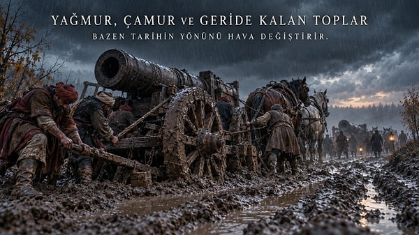 Yağmur, çamur ve geride kalan toplar