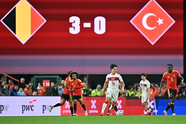 Belçika maçı üç maç arasında son sırada yer aldı.