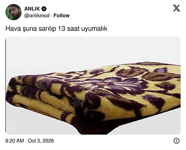 Mayıs'a kadar bu battaniyeye yapışık yaşasak hatta.