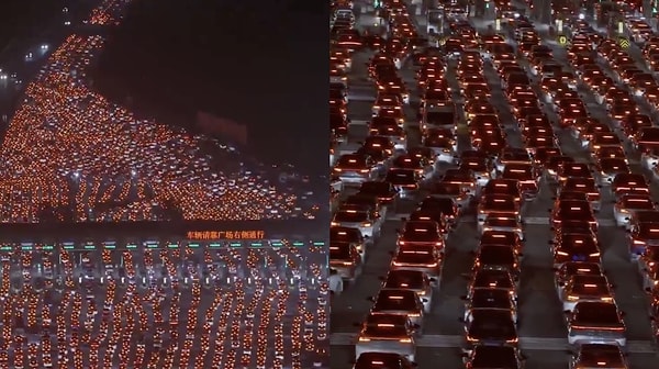 Holiday Chaos: China Highways Turned Into Massive Parking