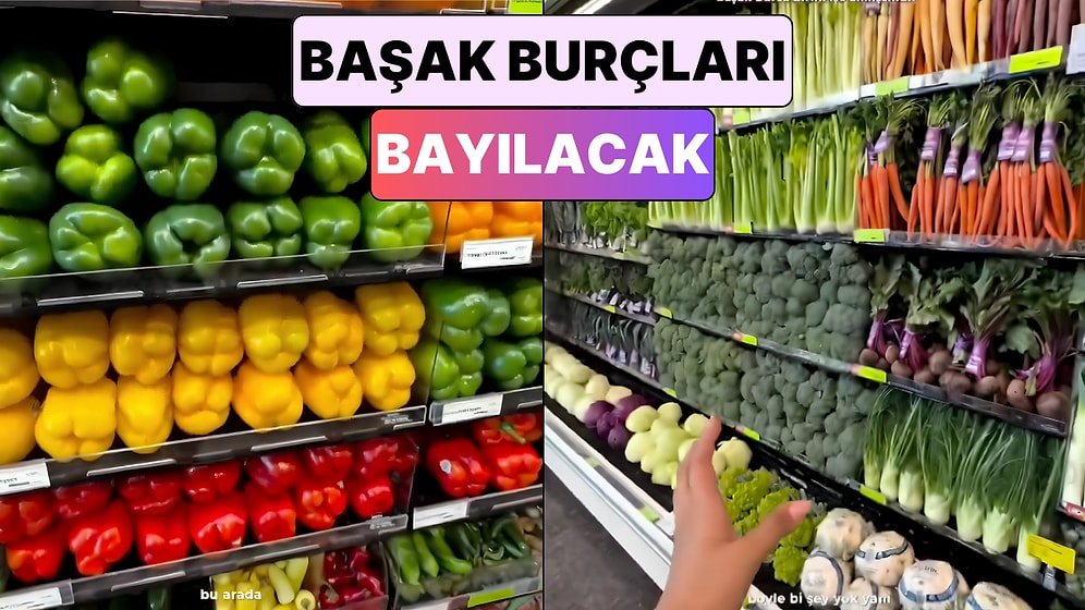 ABD'de Organik Bir Markete Giden Bir Türk Sebze Raflarındaki Hayranlık Uyandıran Düzeni Gösterdi