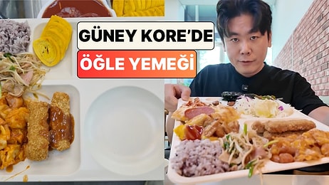 Güney Kore'de Bir Çalışan İş Yeri Yemekhanesinde Sunulan 15 Çeşit Öğle Yemeğini Gösterdi
