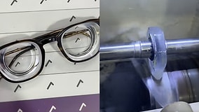 Optician Shares Video Cutting Extremely Thick Lens for -22 Myopia