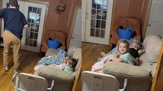 Heartwarming Moment Bedridden Father Walks Again and His Kids Joyfully Run After Him