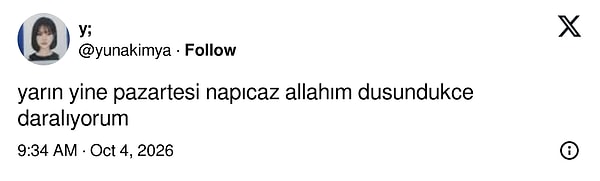 Şimdiden herkese iyi haftalar o zaman...