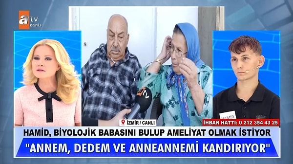 "Annem, dedem ve anneannemi kandırıyor": Hamid, ailesinin gerçek babanın kimliğini kendisinden sakladığını söylemişti.