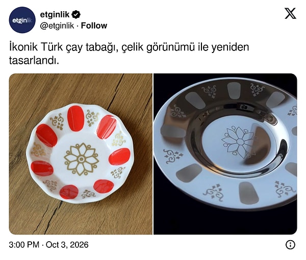 İlk paylaşımda kırmızı alanlar çelikte mat griye dönüşmüştü: