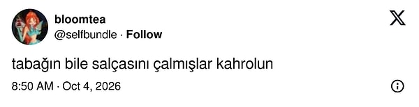 Tasarımcılar tabağın salçasını da götürmüş