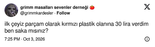 İlk çeyiz parçası kırmızı plastik tabaktı, fiyatı 30 lira