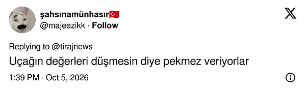 Uçağın değeri düşmesin diye pekmez sürülüyormuş