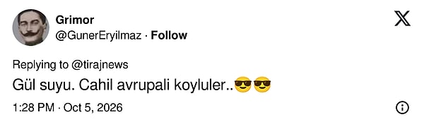 Gül suyu açıklaması işi bağladı