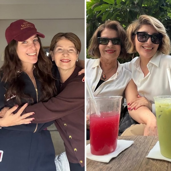 Şebnem Bozoklu'nun annesiyle verdiği poz ortaya çıkınca gözler bu kez anne-kız arasındaki benzerliğe çevrildi!