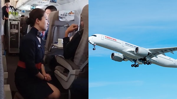 Servis arabası koluna değen yolcu, hostesin defalarca özür dilemesine rağmen yatışmadı.