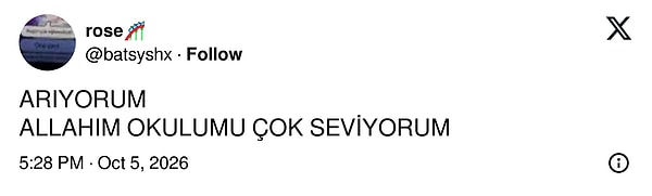 Okula duyulan sevgi bu kez telefon açtırmış