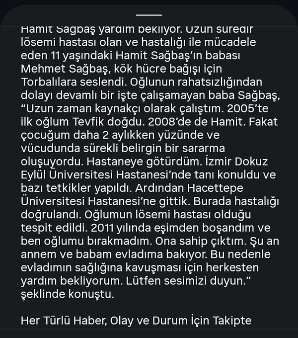 Hamid 11 yaşındayken Mehmet Sağbaş bir kez daha seslendi: "Lütfen sesimizi duyun"