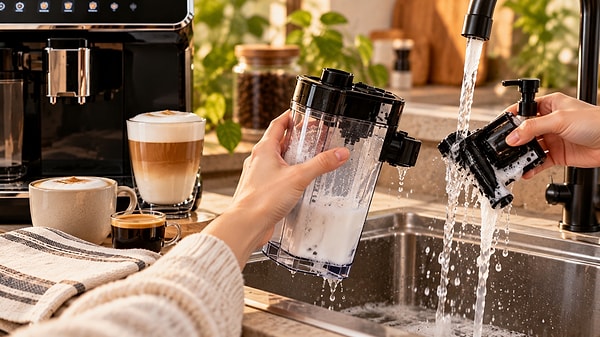 2. Sütlü kahve yaptıysanız süt sistemini hemen temizleyin!
