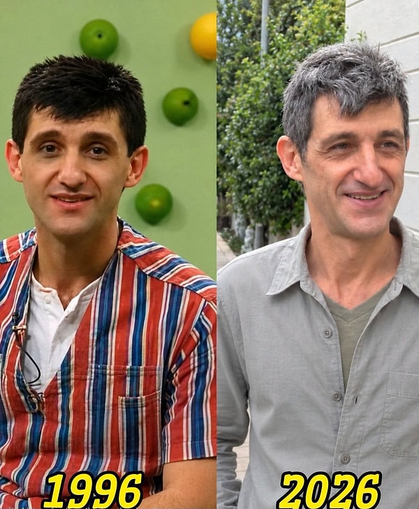 Çocukluğumuzun Tolga Abi’sinin eski ve yeni görüntülerini yan yana görmek, aradan geçen zamanı bir kez daha hatırlattı.