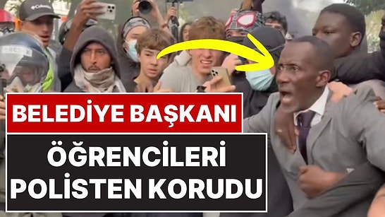 Fransa'da Belediye Başkanı Bally Bagayoko Öğrencilere Siper Olarak Onları Polisten Korudu