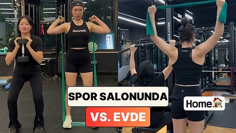 Bir Fitness İçerik Üreticisi Spor Salonu Hareketlerinin Evde Lastikle Yapılabilen Alternatiflerini Gösterdi