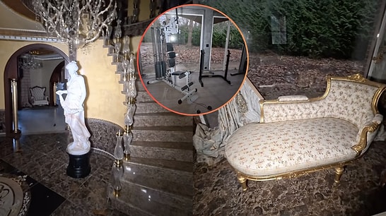 Creator Explores Abandoned Villa Showing Gold Salons and Spa
