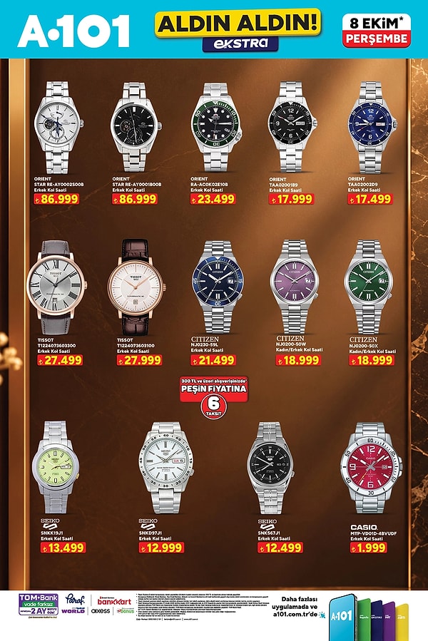 Orient, Tissot, Citizen, Seiko ve Casio Saat Çeşitleri