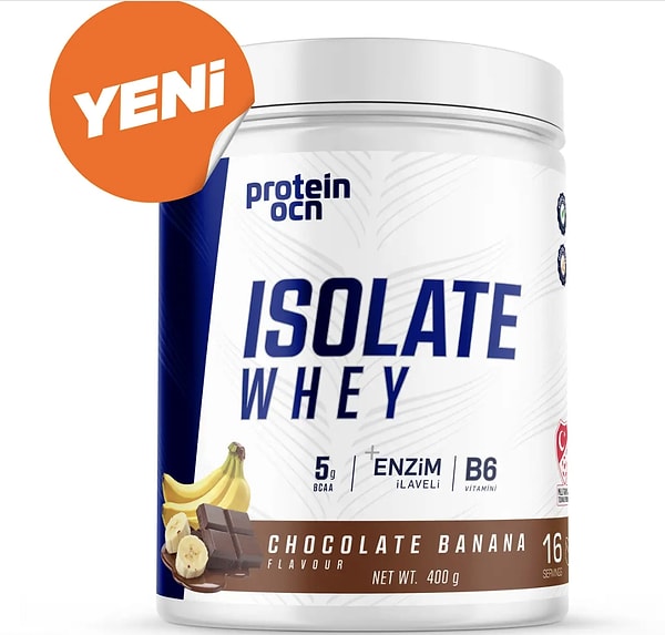 Proteinocean saf Whey Isolate çikolata muz aromalı %39 indirimle 1.399,00 TL!