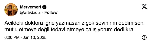 Acildeki doktor "Seni mutlu etmeye değil, tedavi etmeye çalışıyorum" dedi