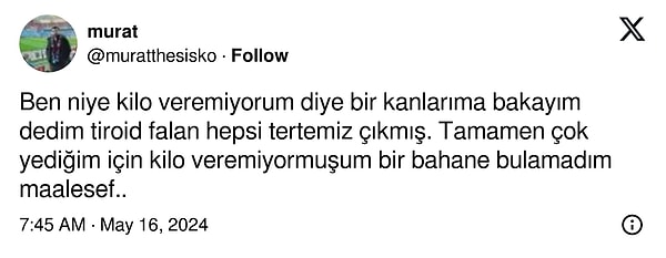 Kan tahlilleri tertemiz çıkınca kilo vermenin sırrı da ortaya çıktı
