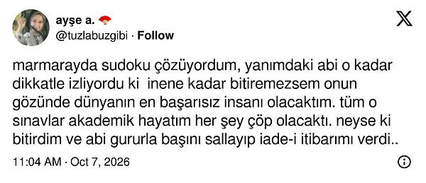 Marmaray'da sudoku çözerken yanındaki abinin onayını bekleyen akademik hayat