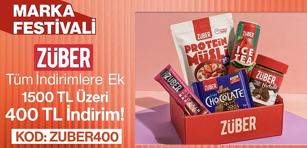 Züber Marka Festivali uzatıldı: Tüm indirimlere ek 400 TL'ye varan kupon fırsatı!