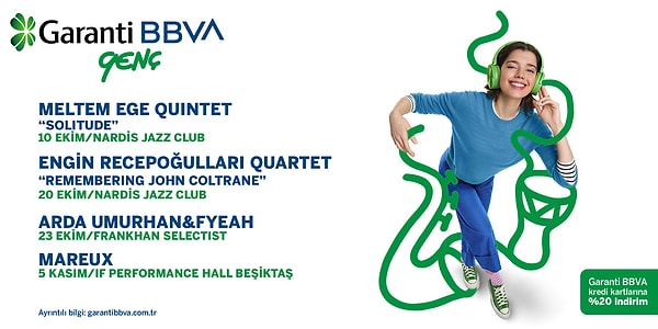 Garanti BBVA Genç Konserleri ile sonbaharın ritmini sahnede yakala!