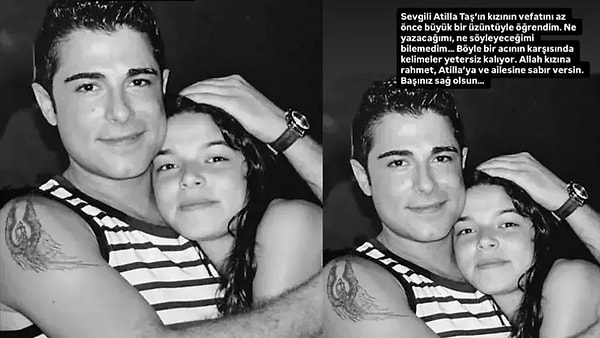 Şarkıcı Lara, Atilla Taş'a başsağlığı diledi ve destek verdi.