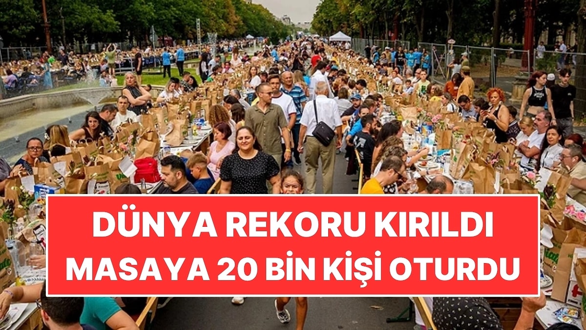 5 Kilometrelik Masaya 20 Bin Kişi Oturdu: Dünya Rekoru Kırıldı