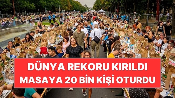 Bükreş'te 5 Kilometrelik Masaya 20 Bin Kişi Oturdu