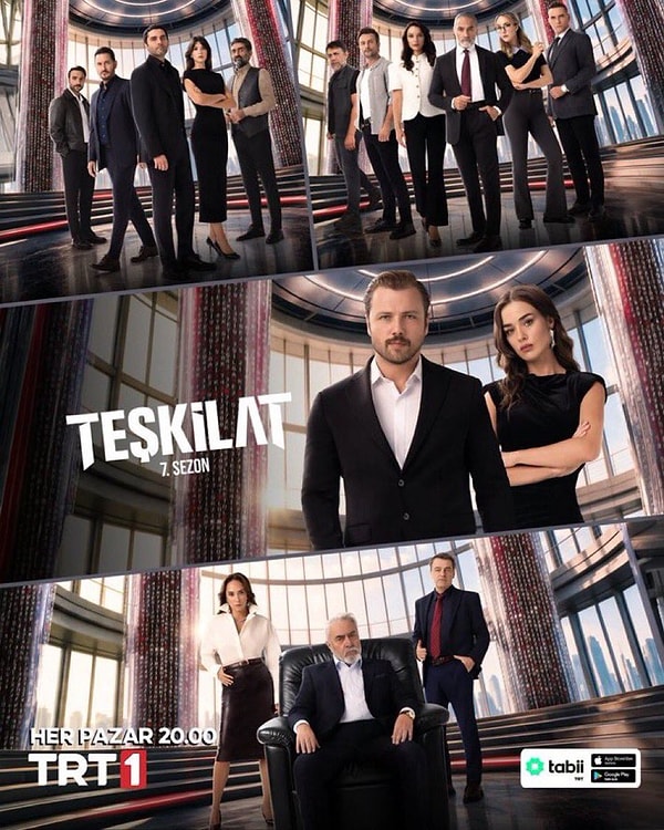 Teşkilat'tan 2. afiş geldi! İlk afişte yalnızca Tolga Sarıtaş ile Bensu Soral vardı, ikinci afişte ana karakterlerin tamamı aynı karede buluştu.