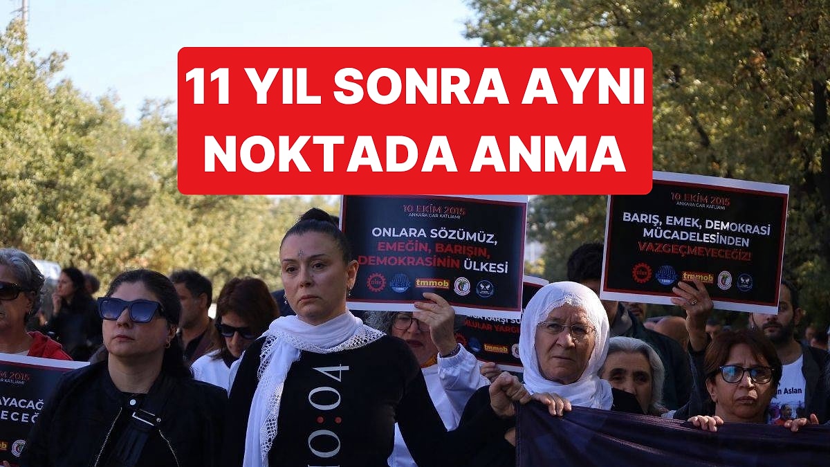 Ankara Garı Katliamı'nın 11. Yılında Anma: 104 Kişi Aynı Noktada Anıldı