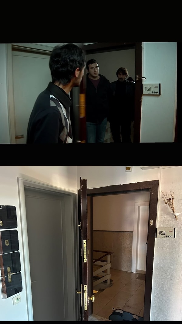 Giriş kapısının yanındaki diyafon bile tıpatıp aynı duruyor.