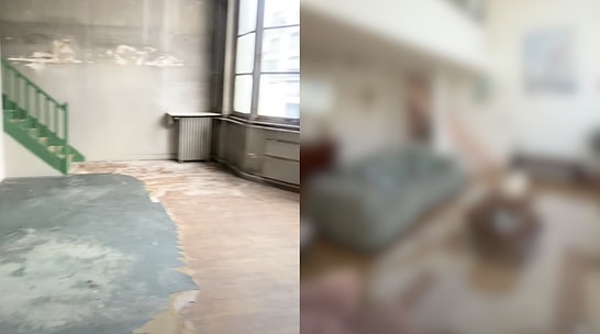 Content Creator Shares the Stunning Renovation of a Ruined Paris Loft with Sunset Views