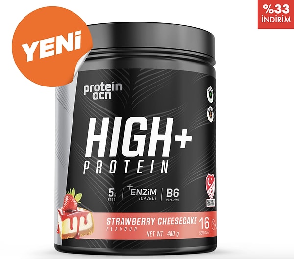 Proteinocean HIGH+ PROTEIN Strawberry Cheesecake protein tozu ''onedio'' koduyla indirimde!