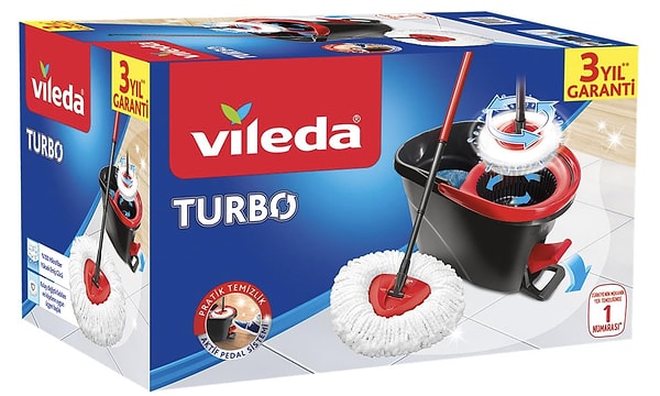 Vileda Turbo pedallı temizlik seti Prime'a özel indirimle net 1.914,99 TL!