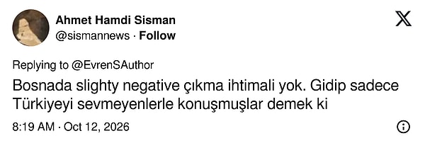 Haritada Bosna'nın "hafif olumsuz" kategoride görünmesine de itiraz geldi.