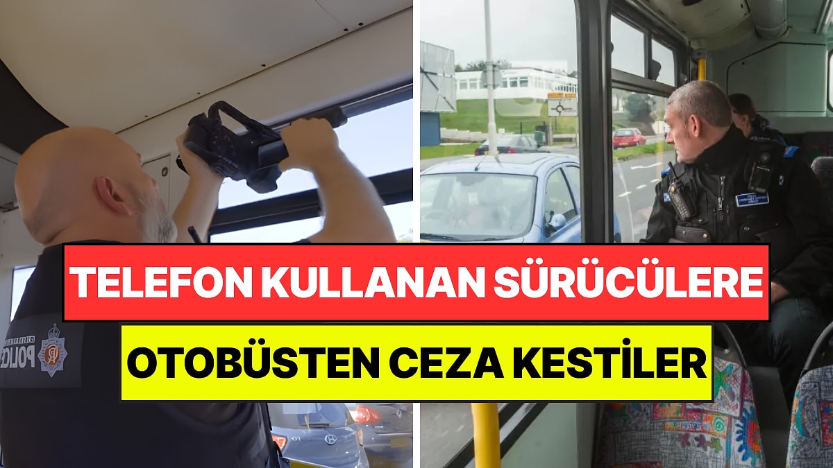 Hollanda Polisi Yolda Telefon Kullanan Sürücülere Otobüsten Ceza Kesti