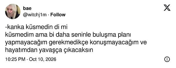 Kibar bir veda.