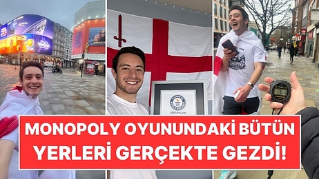 Monopoly Oyunundaki Bütün Yerleri Gerçekte Gezdi: 91 Dakikada Bitirdi
