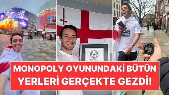 Monopoly Oyunundaki Bütün Yerleri Gerçekte Gezdi: 91 Dakikada Bitirdi