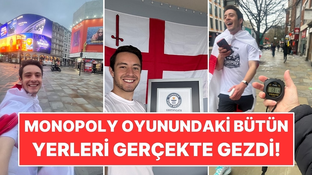 Monopoly Oyunundaki Bütün Yerleri Gerçekte Gezdi: 91 Dakikada Bitirdi