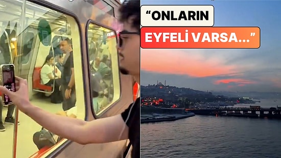 Bir Genç Metroya Yapıştırdığı Telefonla İstanbul'un Muhteşem Manzarasını Görüntüledi