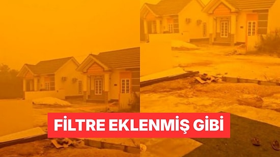 Endonezya'da Orman Yangınlarının Ardından Gökyüzü Sarıya Döndü