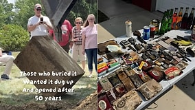 Family Unearths 1976 Time Capsule Buried 50 Years Ago to Reveal Forgotten Treasures