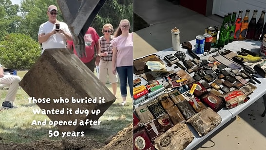 Family Unearths 1976 Time Capsule Buried 50 Years Ago to Reveal Forgotten Treasures